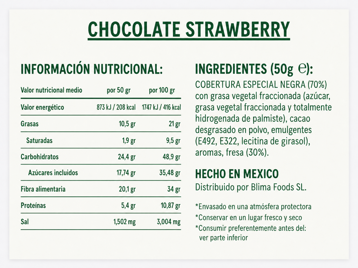 Chocolate Crunchy Strawberry (50g)