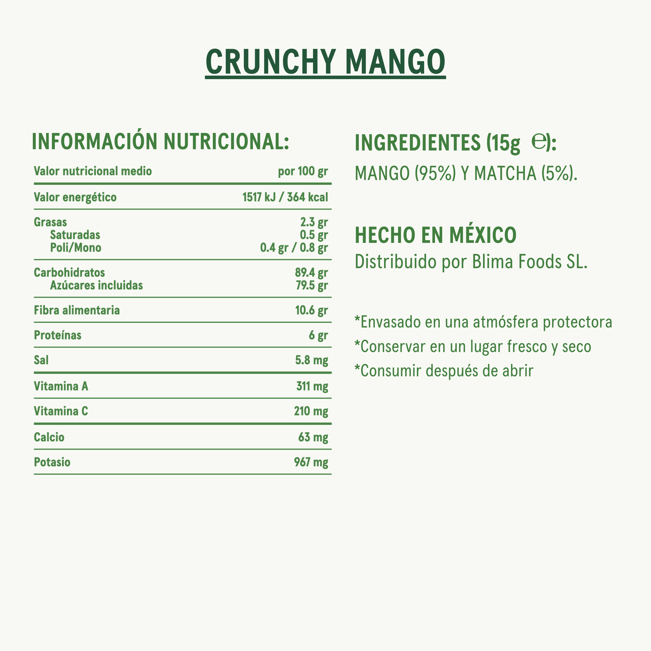Crunchy Mango Matcha