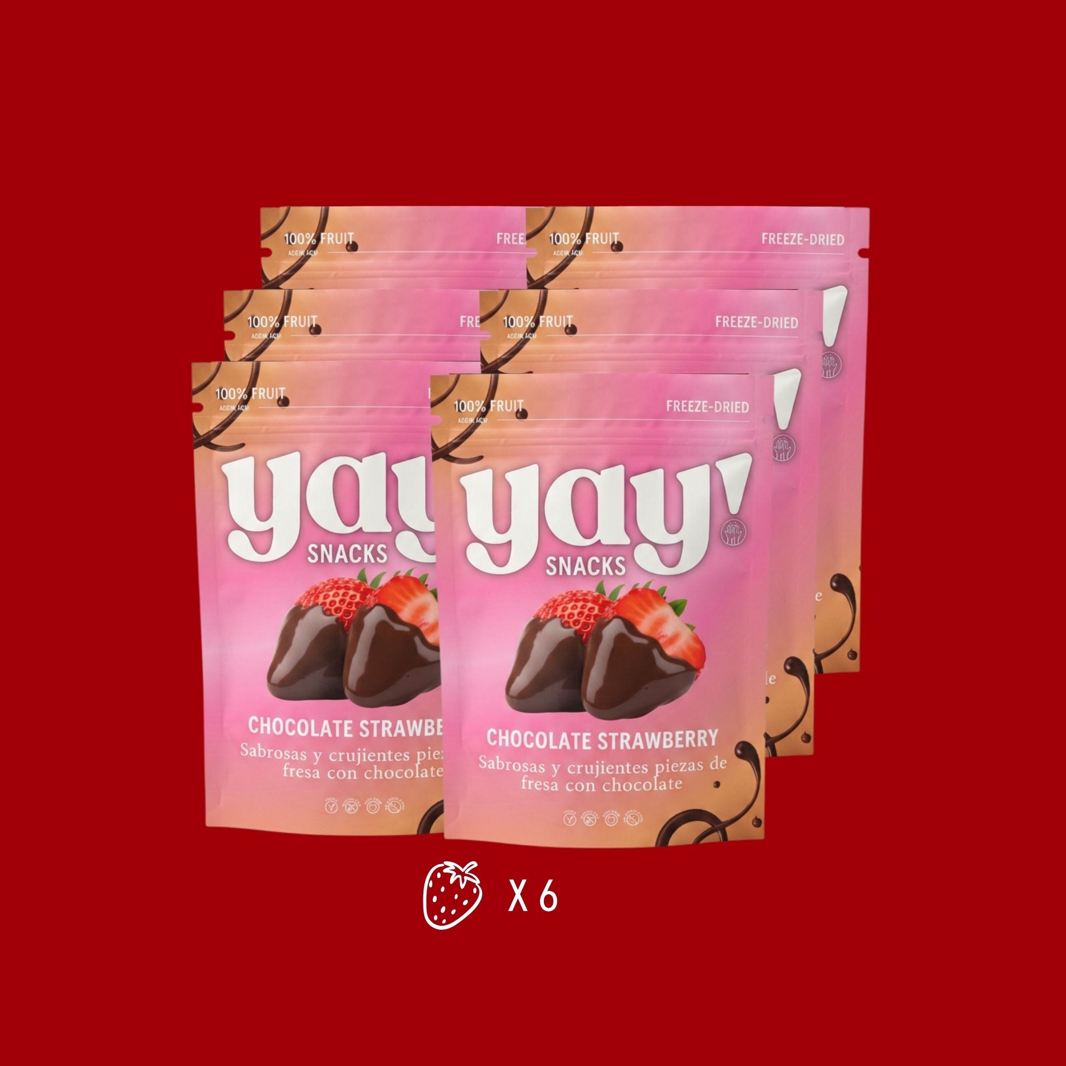 Chocolate Crunchy Strawberry - Pack de 6 X 50G